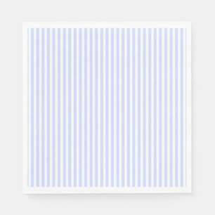 Baby blue Bleken Himlar Blue och White Rand Pappersservett