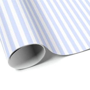 Baby blue Bleken Himlar Blue och White Rand Presentpapper
