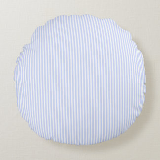 Baby blue Bleken Himlar Blue och White Rand Rund Kudde