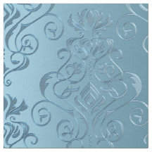 Baby blue blom- damast