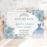 Baby blue Blommigt Quinceanera Sweet sixteen Dress Spara Datumet<br><div class="desc">c) Lycklig Cat Studio</div>