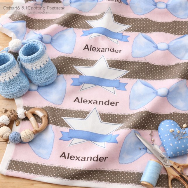 Baby blue Bow-bricka i Chic Snyggt Färg Tyg (Skapare uppladdad)