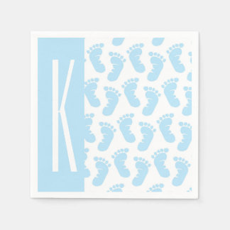 Baby blue, Boy Baby Feet Pappersservett
