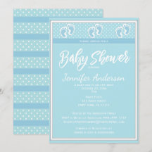 Baby blue Boy Footprint Baby Shower