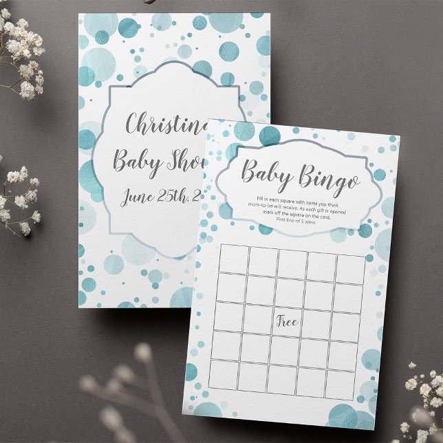 Baby blue Boy Shower Bingo, Party Activity Game (Skapare uppladdad)