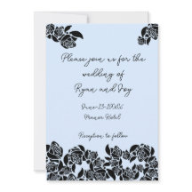 Baby blue bröllopsinbjudan