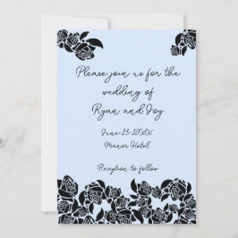 Baby blue bröllopsinbjudan inbjudningar