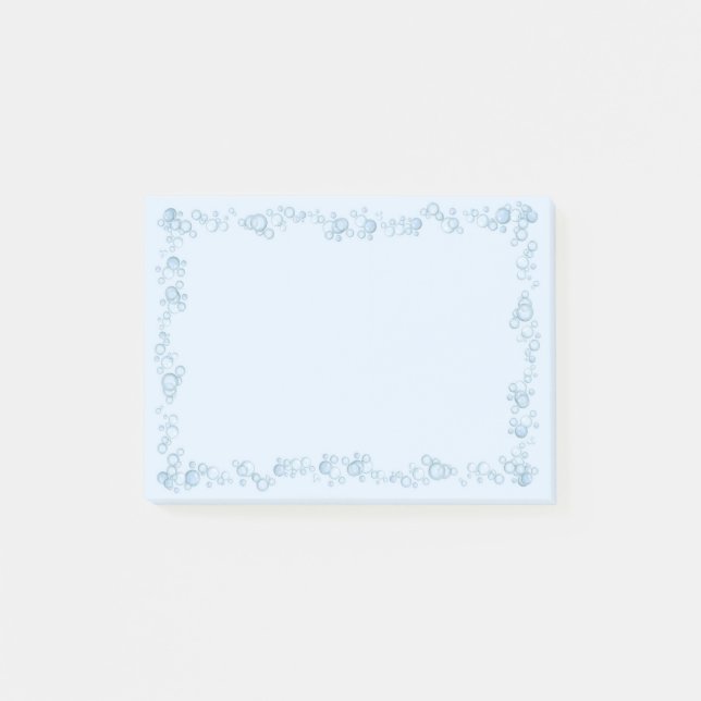 Baby Blue Bubble Kantdesign Post-it Block (Framsida)