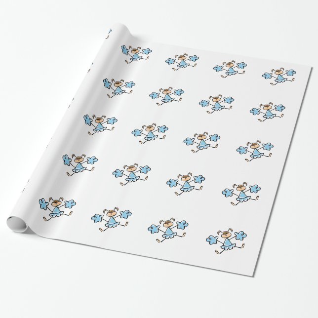 Baby blue Cheerledare Presentpapper (Utrullad)
