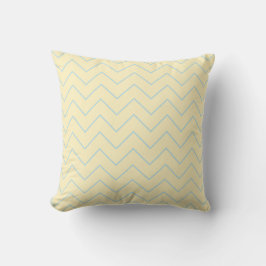Baby Blue Chevron Smörkräm Gul Kudd Kudde
