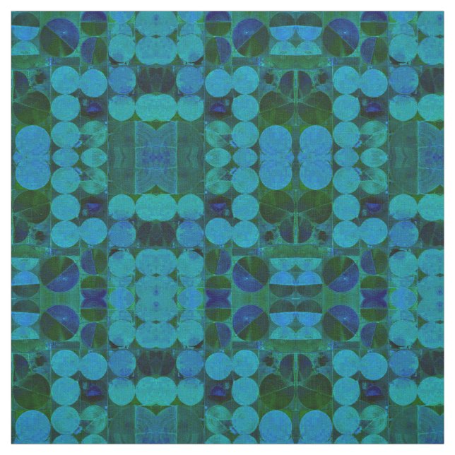 Baby blue cirkulär 369 Abstrakt Fabric Tyg (Provkarta)