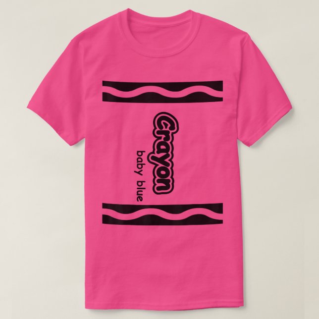 Baby Blue Crayon Easy Halloween Costume Cute 386 T Shirt (Design framsida)