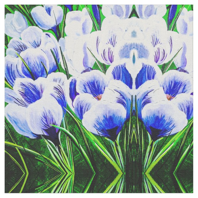 Baby blue Crocus Tyg (Närbild)