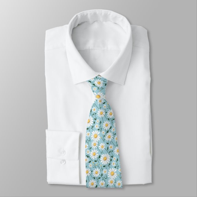 Baby Blue Daisy Floral Groomsmen Slips (Bunden)