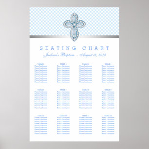 Baby Blue Dopningsställningsschema Poster