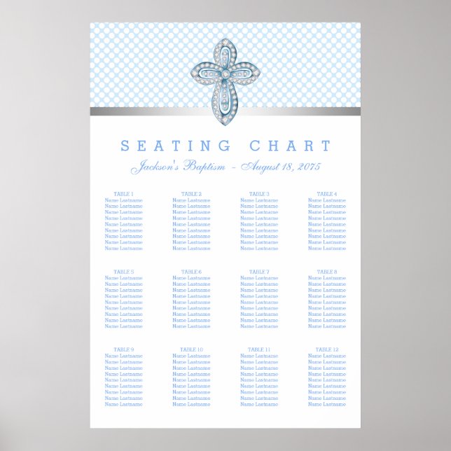 Baby Blue Dopningsställningsschema Poster (Framsidan)