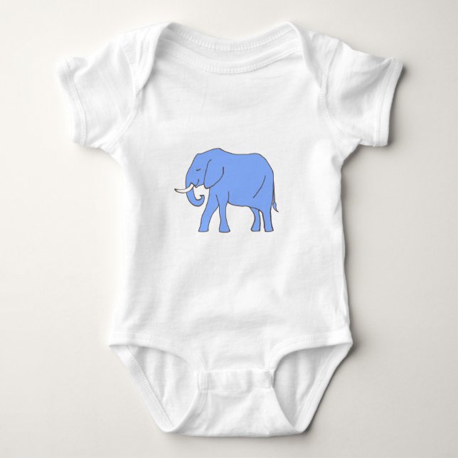 Baby Blue Elefant Går Tröja (Framsida)