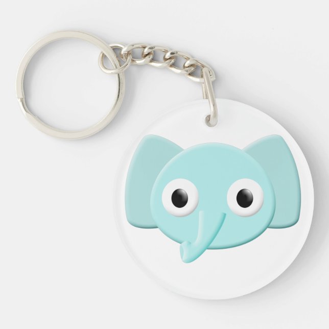 Baby blue Elephant Teckning (Framsidan)