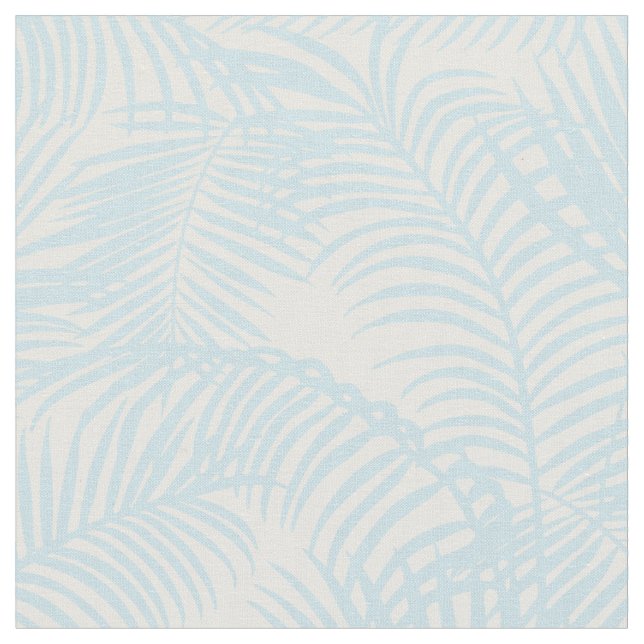 Baby blue enkel modern tropisk palmträdblommigt tyg (Närbild)