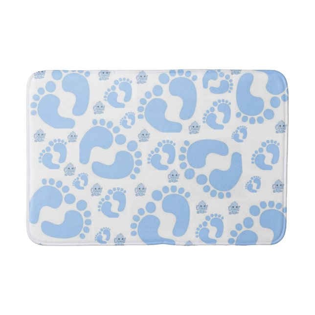 Baby blue Feet Boy Bathroom Bath Mat Badrumsmatta (Framsidan)