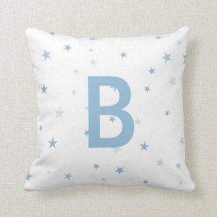 Baby blue för glimt stjärngossebarnkammare lite kudde