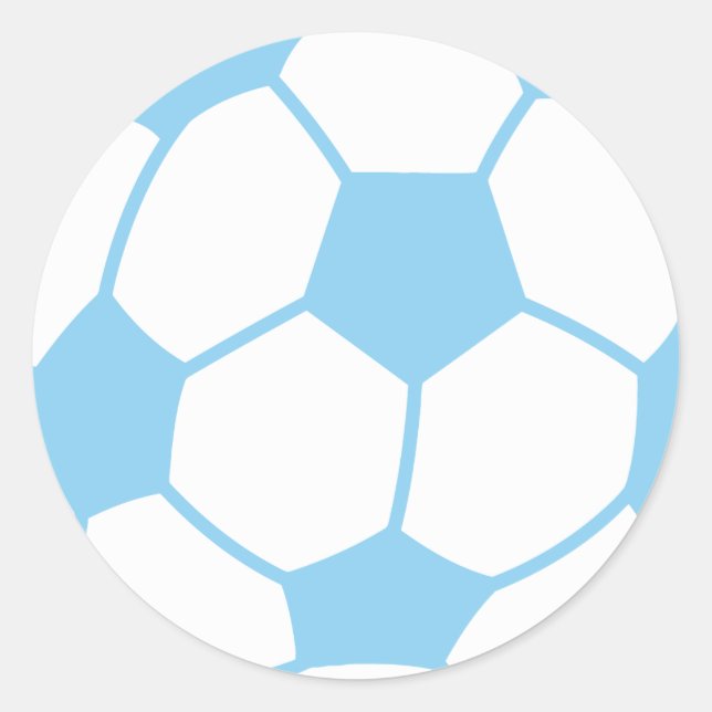 Baby blue fotbollsbuss runt klistermärke (Framsida)