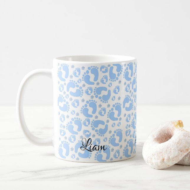 Baby Blue Fötter Pojkar Mugg (Med munk)