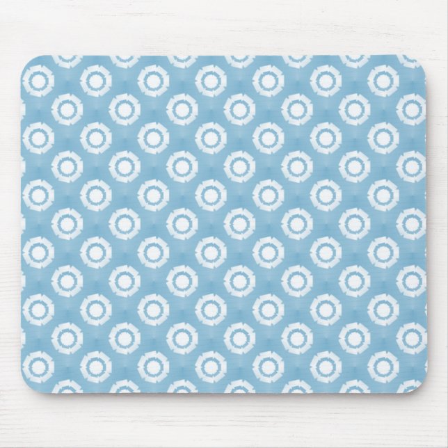 Baby blue Funky Flower Mousepad Musmatta (Framsidan)