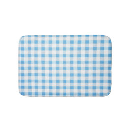 Baby Blue Gingham Badrumsmatta