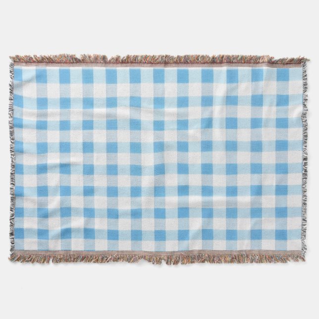 Baby Blue Gingham Filt (Framsidan)