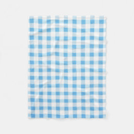 Baby Blue Gingham Fleecefilt