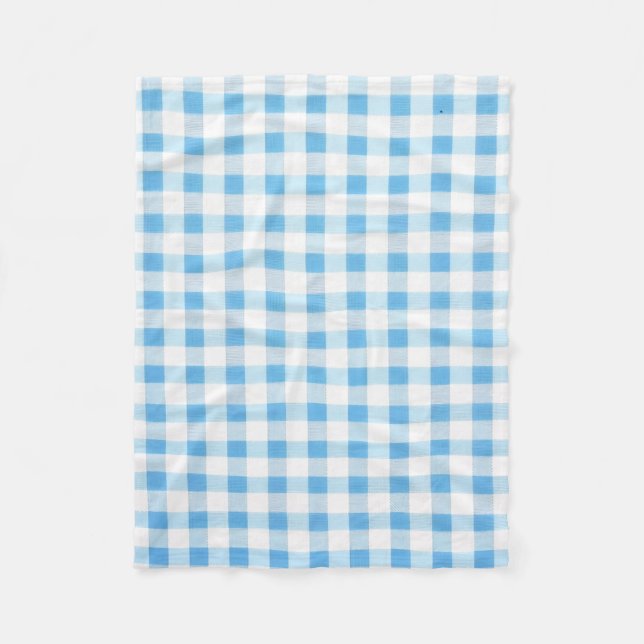 Baby Blue Gingham Fleecefilt (Framsidan)
