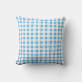 Baby Blue Gingham Kudde