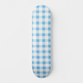 Baby Blue Gingham Mini Skateboard Bräda 18,5 Cm