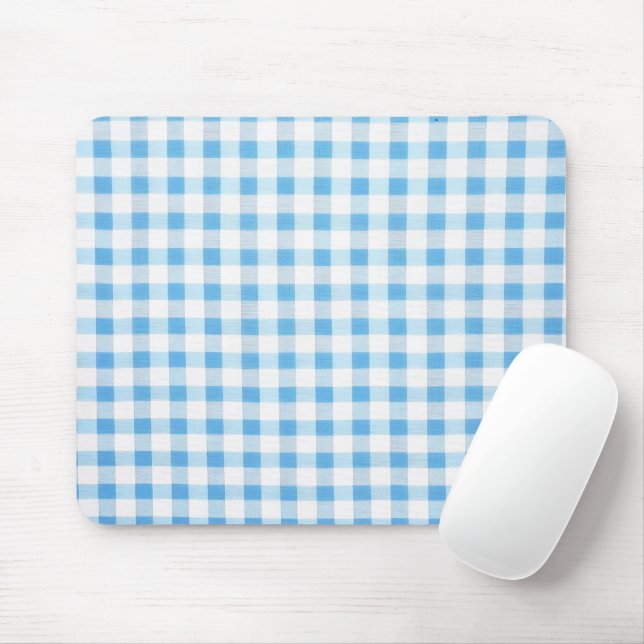 Baby Blue Gingham Musmatta (Med mus)