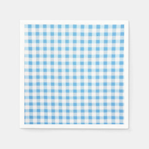 Baby Blue Gingham Pappersservett