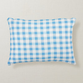 Baby Blue Gingham Prydnadskudde