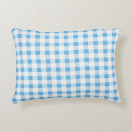 Baby Blue Gingham Prydnadskudde