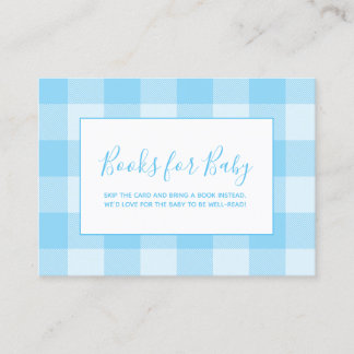 Baby Blue Gingham Rutiga Barnböcker Tilläggskort