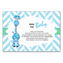 Baby blue Giraffe Pojke Shower | Ta med Bok