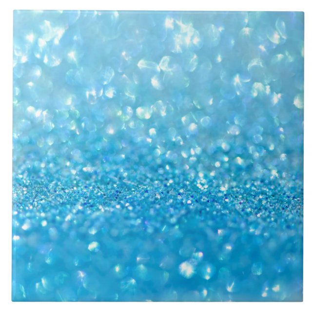 Baby blue glitter för Aquavatten Kakelplatta (Framsidan)