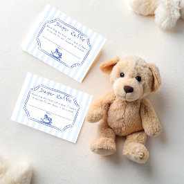 Baby blue gungande hästsketch-diaper raffle tilläggskort