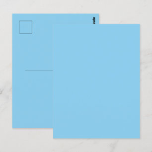 Baby Blue Helt enfärgad Vykort