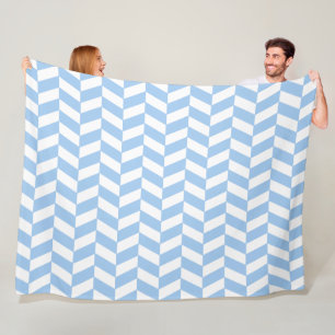 Baby blue Herringbone Fleecefilt