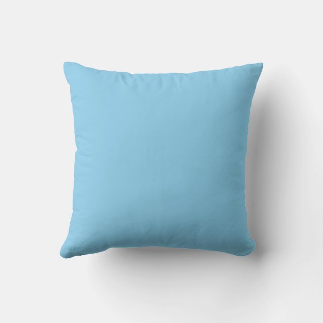 Baby blue Himmel Solid Färg Kudde (Baksida)