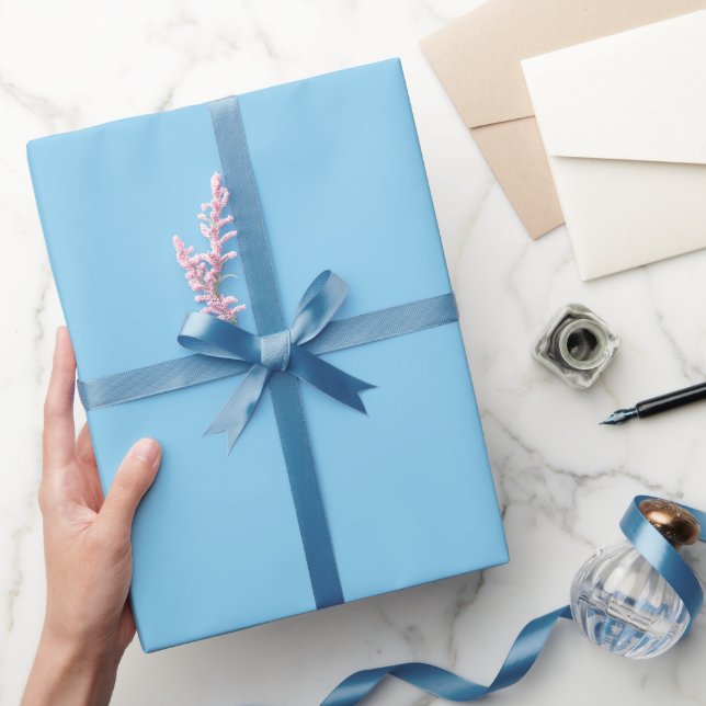 Baby blue Himmel Solid Färg Presentpapper (Gifting)