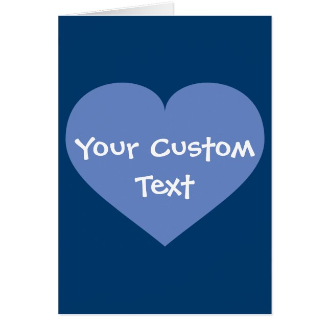 Baby blue hjärta hälsningskort (Framsidan)