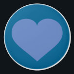 Baby blue hjärta knopp<br><div class="desc">Den här lådans dragkraft har ett formbart baby blue hjärta på en mörk blått bakgrund. Underbar för en pojke-dresser.</div>