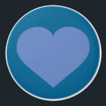 Baby blue hjärta knopp<br><div class="desc">Den här lådans dragkraft har ett formbart baby blue hjärta på en mörk blått bakgrund. Underbar för en pojke-dresser.</div>