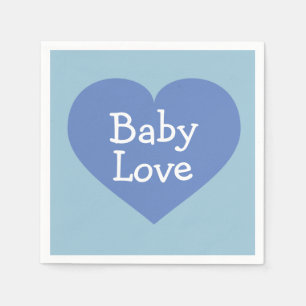 Baby blue hjärtan i baby Kärlek Pappersservett